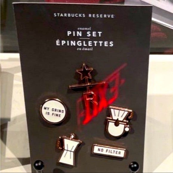 NWT Starbucks Reserve enamel pin set (5) Starbucks Reserve NYC Starbucks pins - Picture 3 of 3
